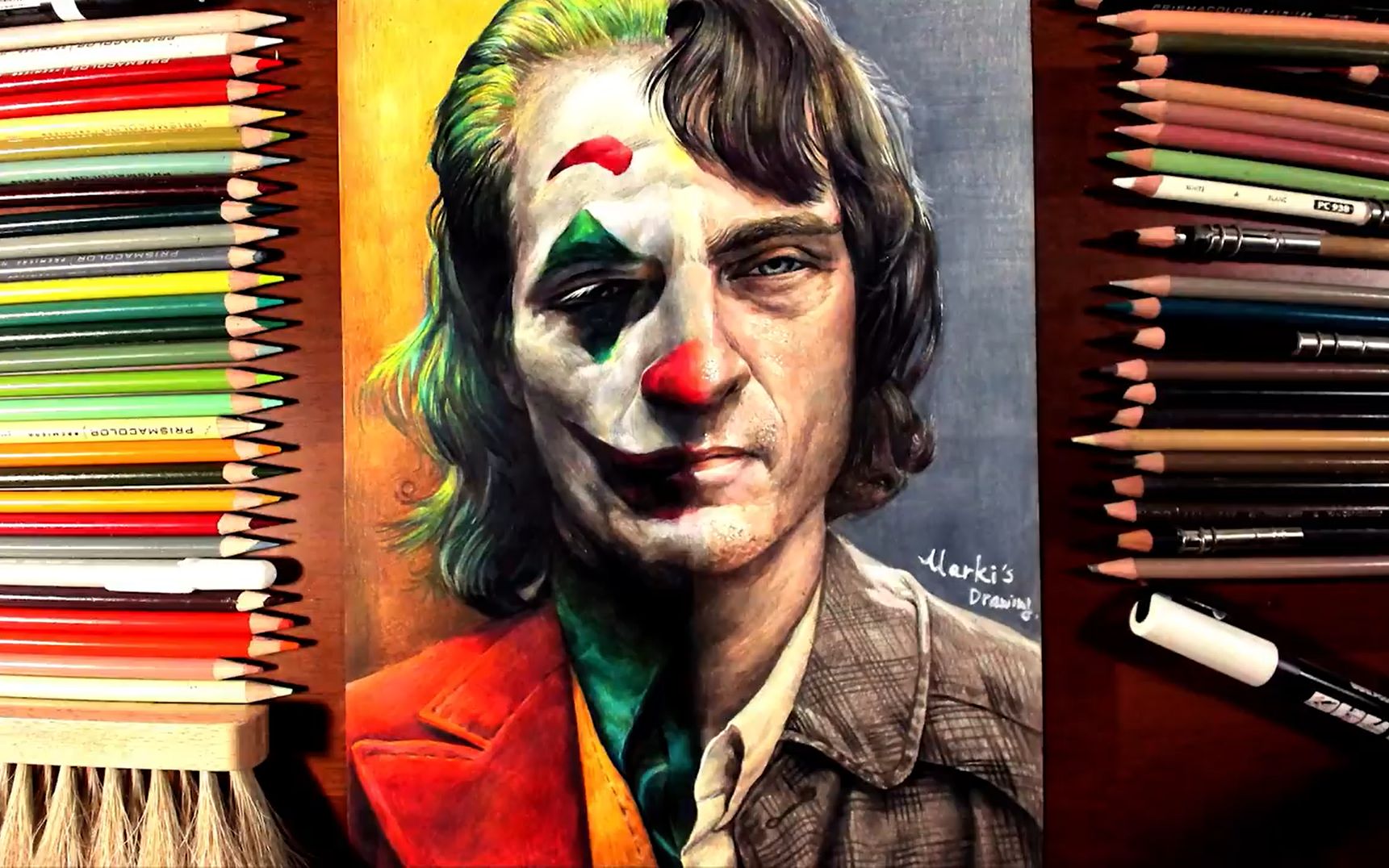 手绘joker我曾经认为我的生活是一出悲剧现在我意识到它是喜剧