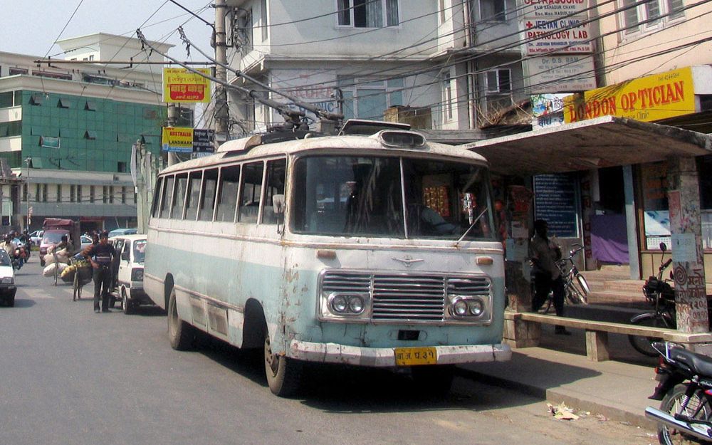 加德满都无轨电车系统中的上海牌(sk541)电车_哔哩哔哩 (゜-゜)つロ