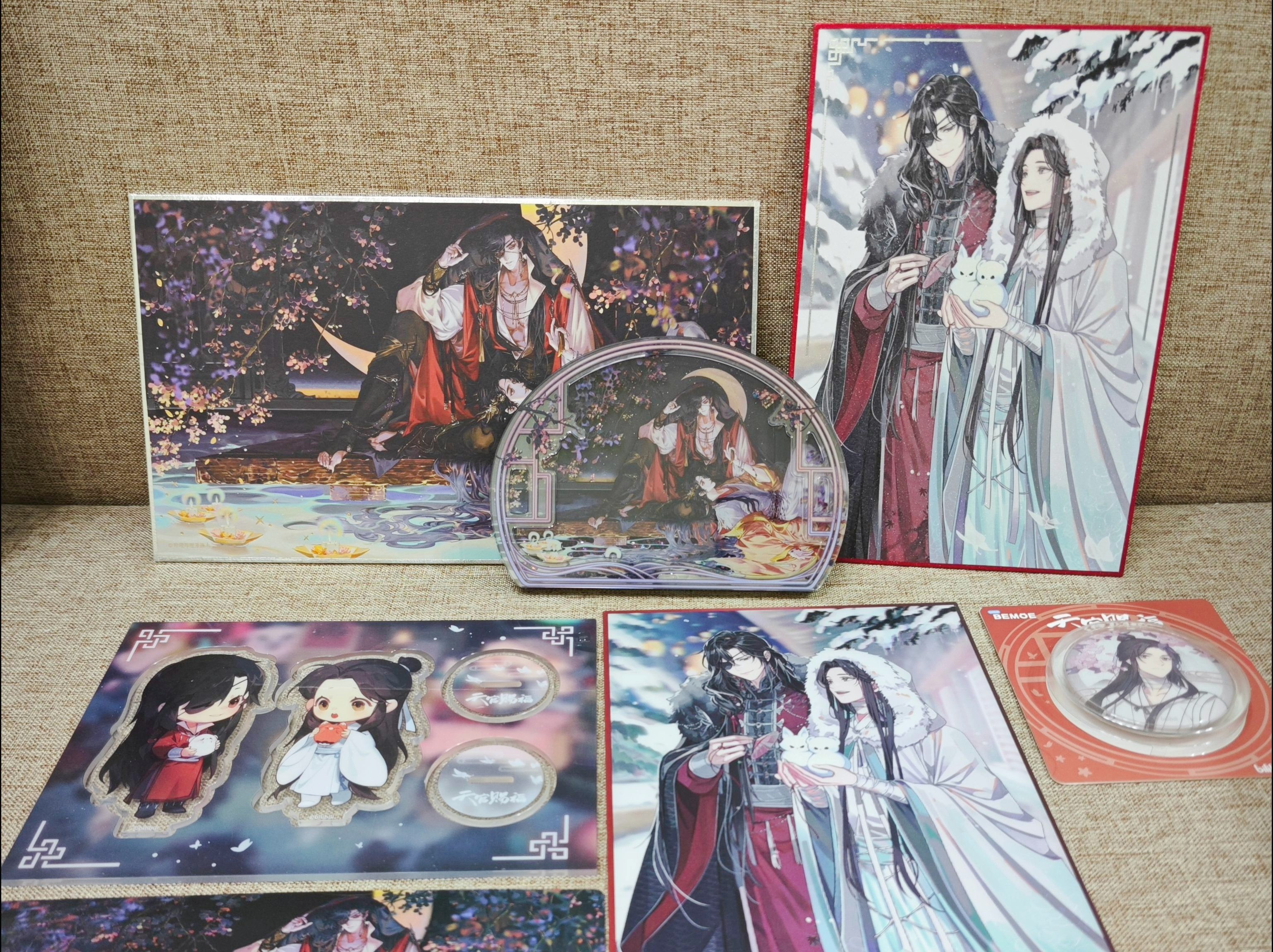 【天官赐福】庭间新雪繁花水榭等周边开箱