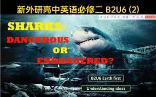 Télécharger la video: 新外研高中英语必修二 第六单元 阅读课Understanding ideas——SHARKS: DANGEROUS OR ENDANGERED 【第2课时】