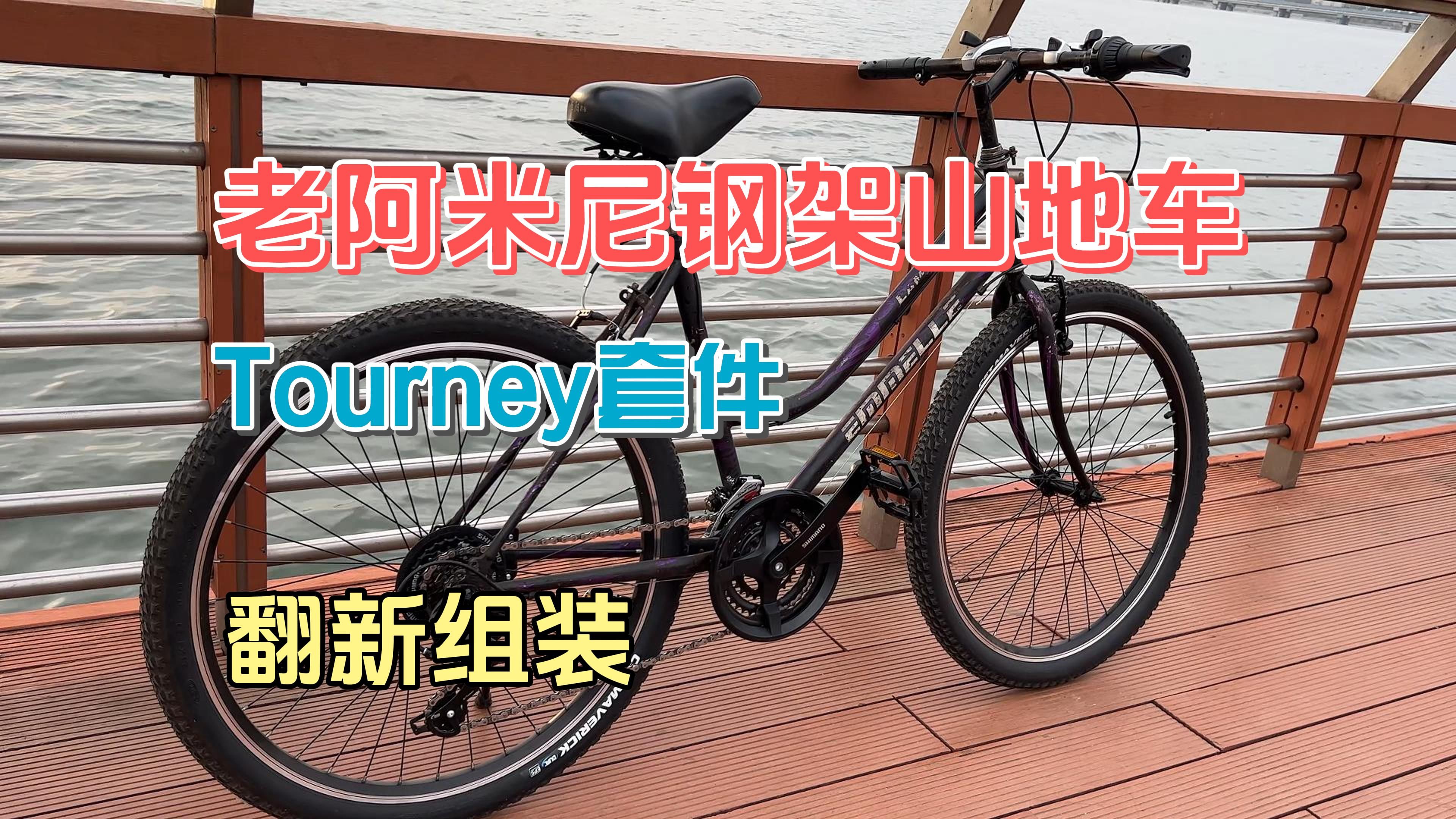 阿米尼钢架山地车 tourney套件翻新组装