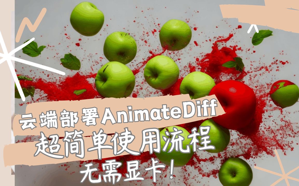 [图]云端4090解锁AnimateDiff超简单的视频制作流程，妈妈再也不用担心我爆显卡了！