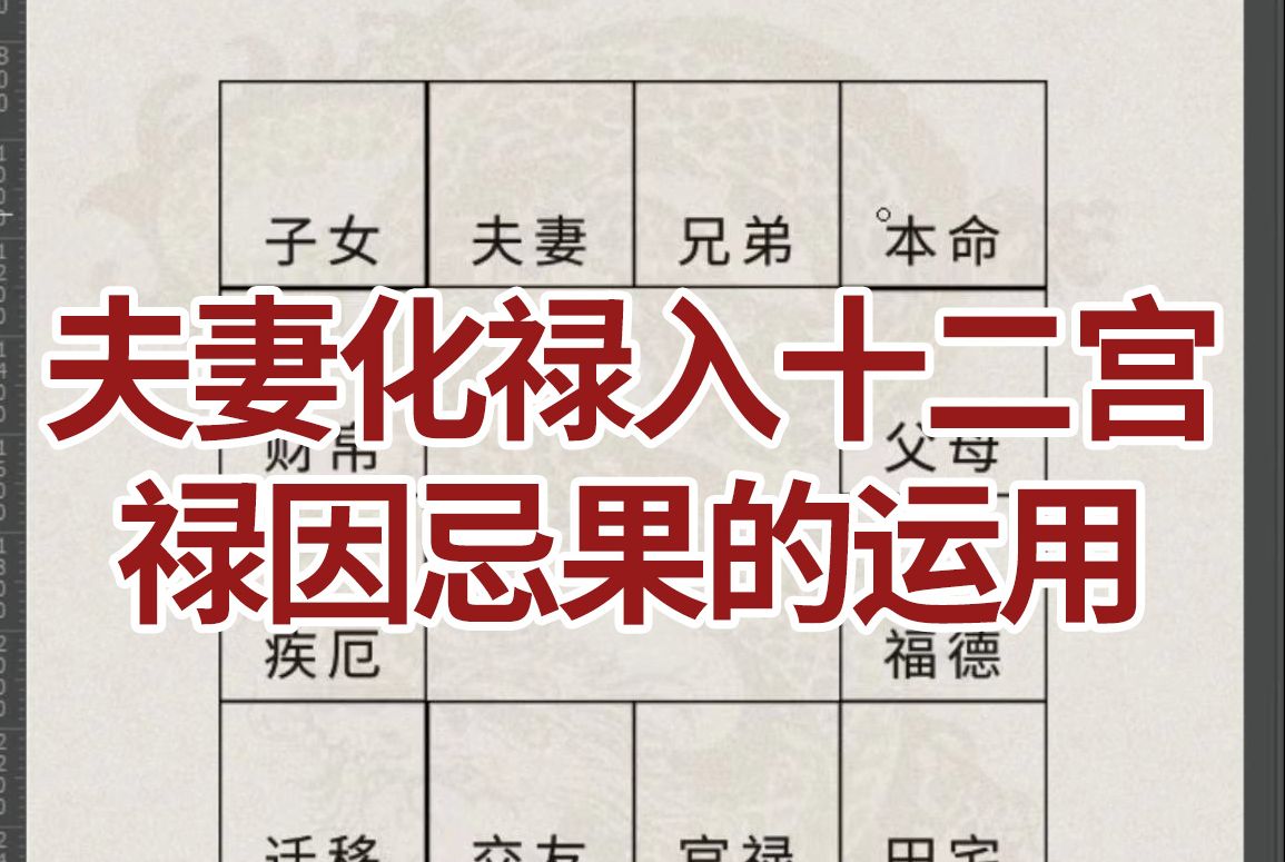 紫微斗数 夫妻宫化禄入十二宫基础象意 禄因忌果的运用哔哩哔哩bilibili