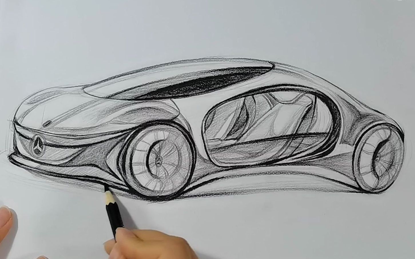 手绘奔驰visionavtr概念车