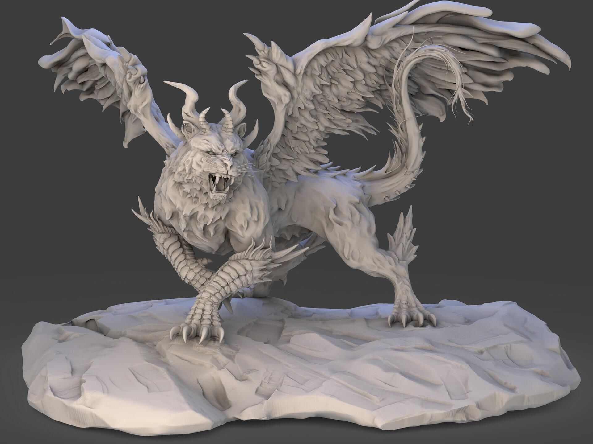 四凶兽之一"穷奇",两种形象极度凶残,象征着邪恶和破坏!