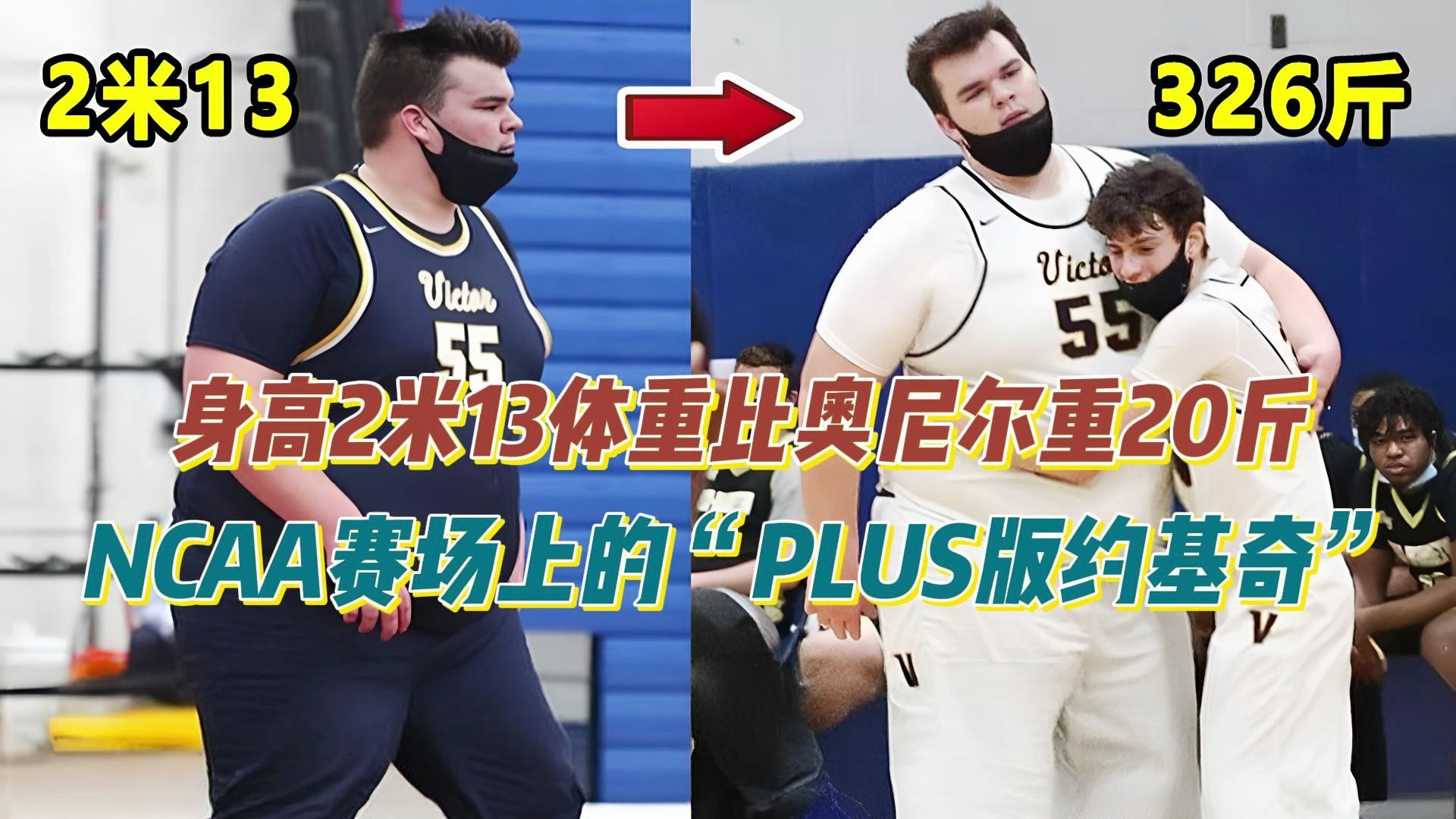 身高2米13体重比奥尼尔重20斤,NCAA赛场上的“PLUS版约基奇”!哔哩哔哩bilibili