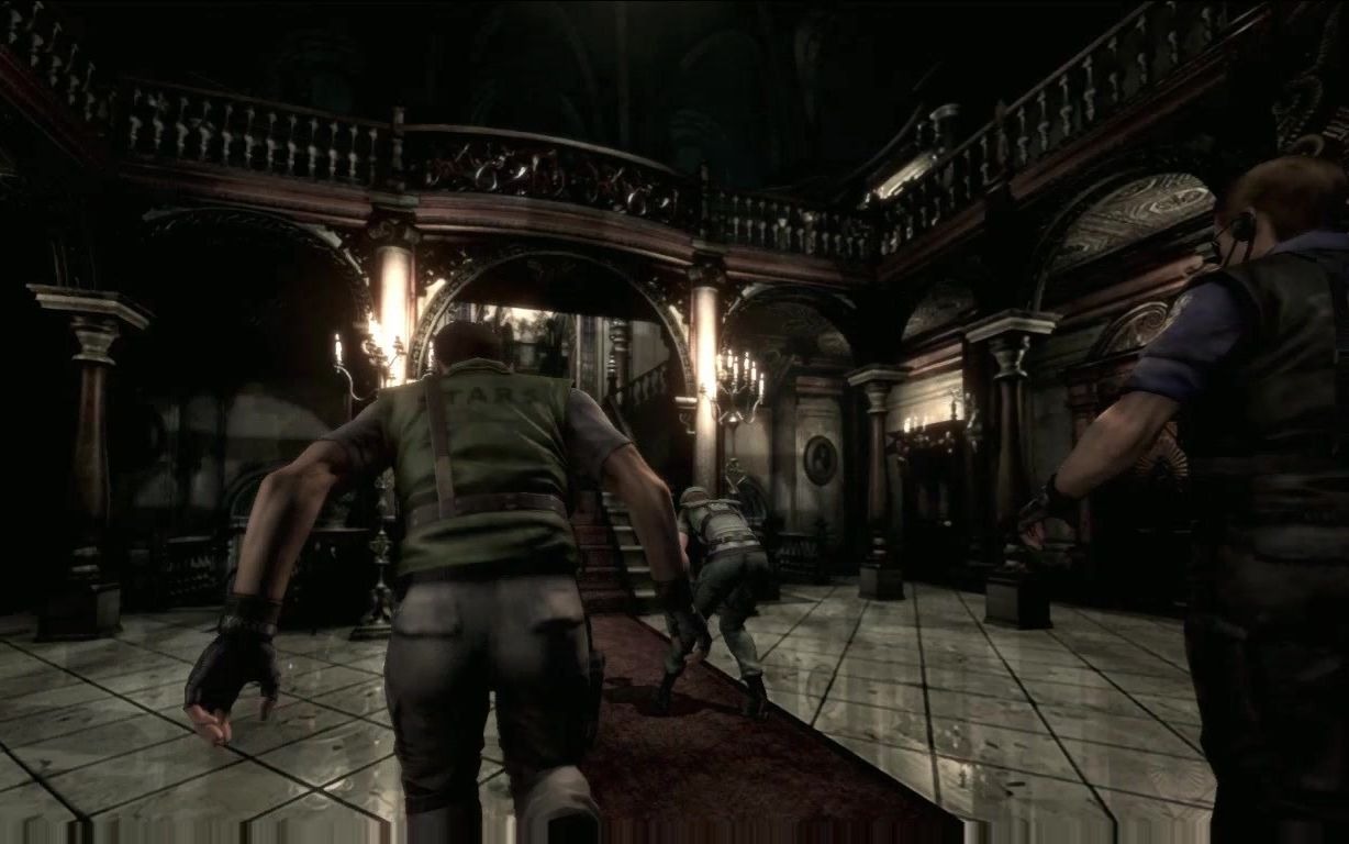 pc生化危机1系列cg,洋馆事件,队员被迫躲进洋馆