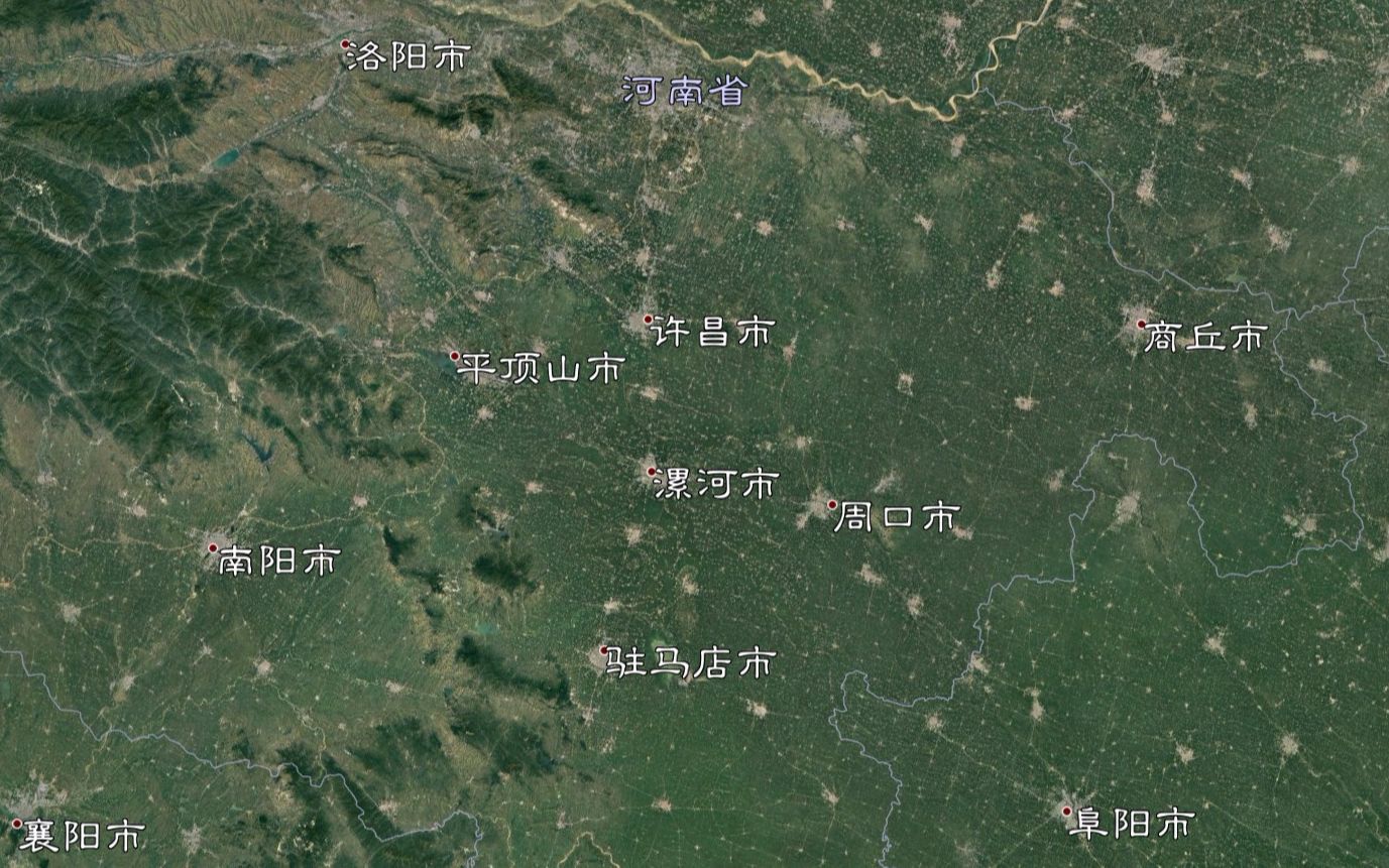 河南省卫星地图高清图片