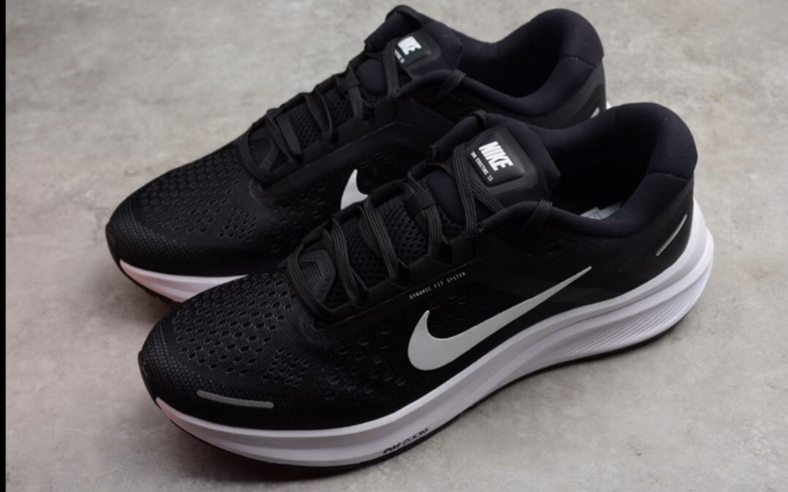 耐克nikeairzoomstructure23黑白缓震跑步鞋cz6721001