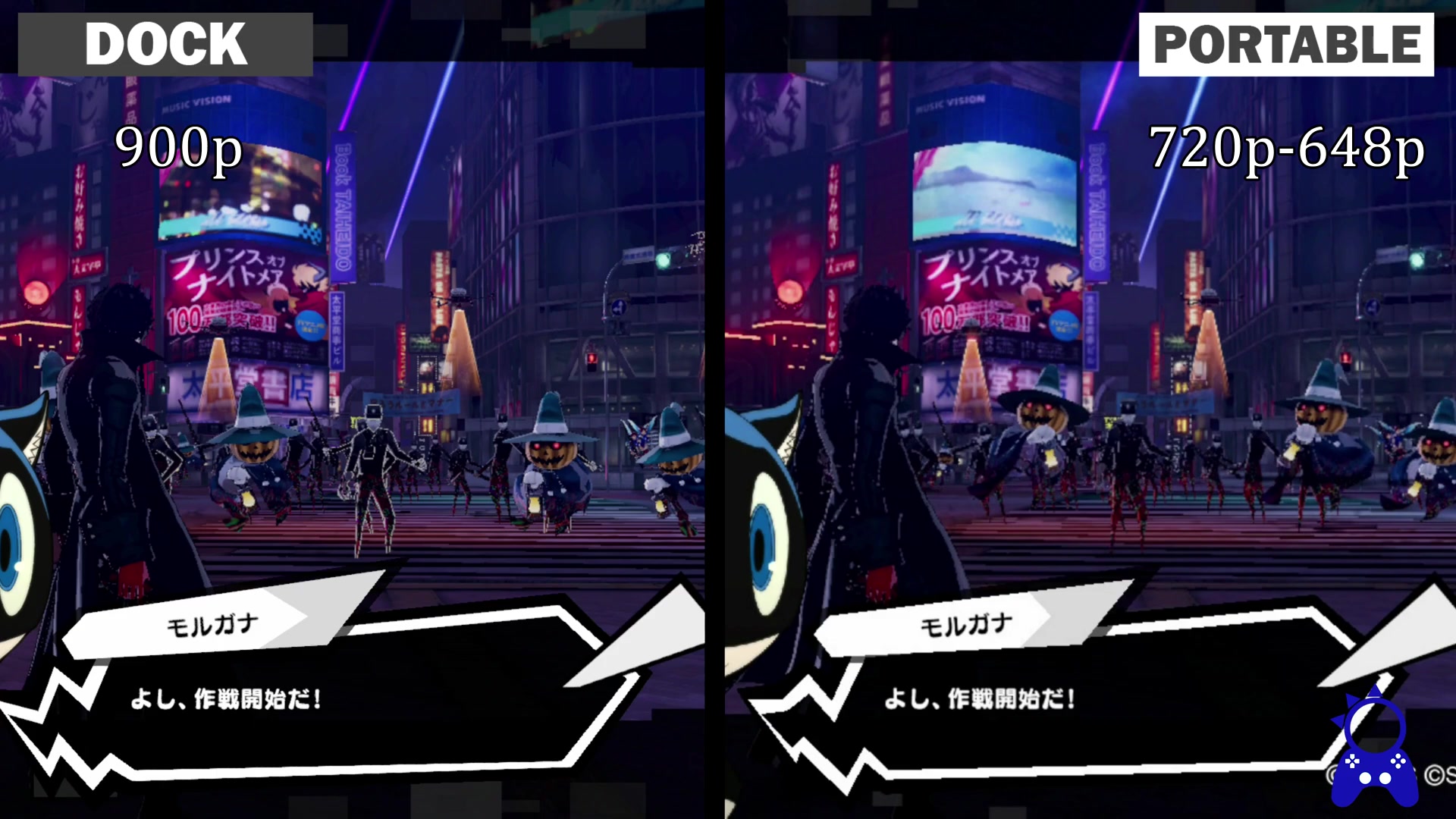 两家媒体的persona5scramble试玩版掌机模式tv模式画面帧数参考