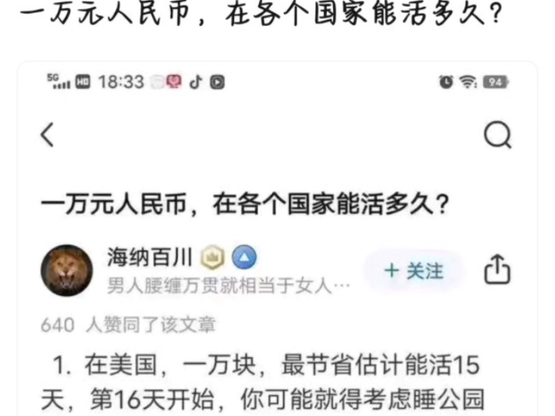 “1万元人民币,在各个国家能活多久?”哔哩哔哩bilibili