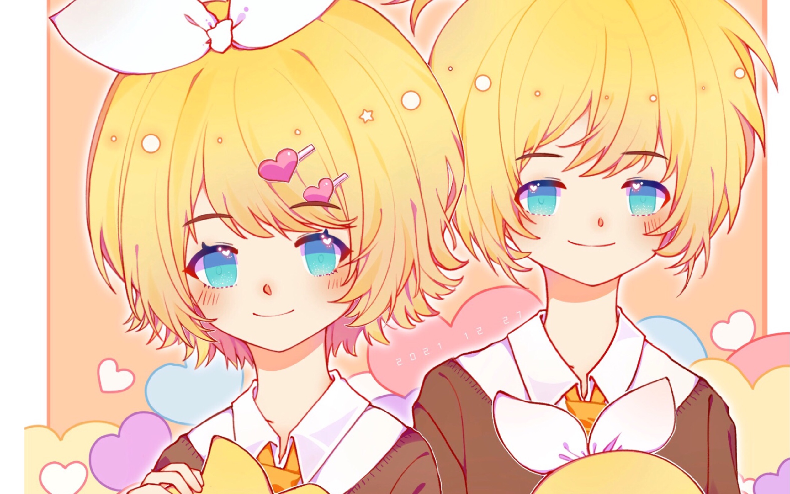 【镜音双子】小天使的14th生日贺图