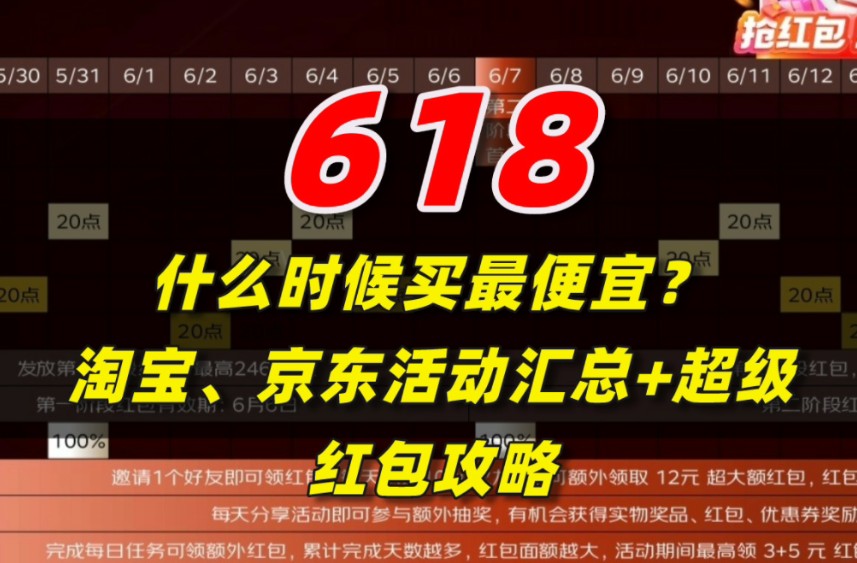 618什么时候买最便宜?618淘宝、京东活动汇总+超级红包攻略哔哩哔哩bilibili