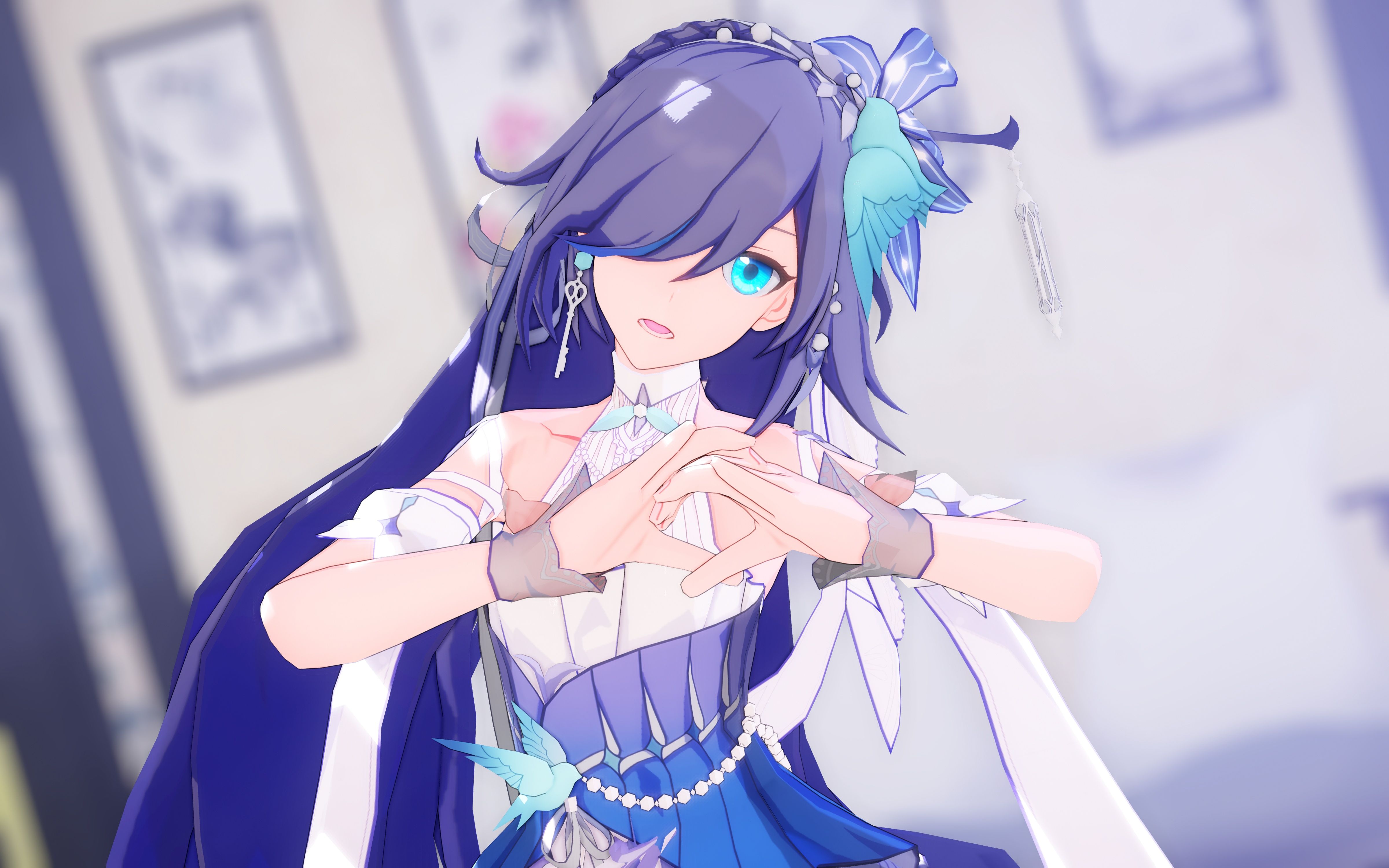 【4k全面屏】花嫁符华·青鸟之庭 - 恋空予報