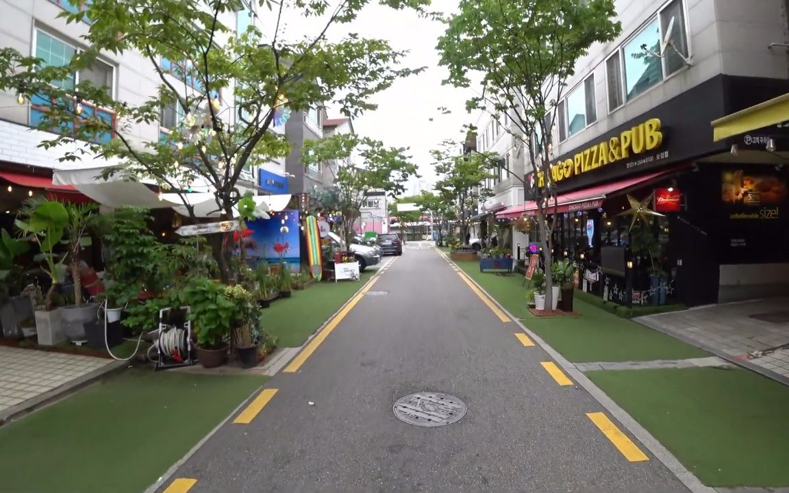 【超清韩国】漫步龙仁市-宝亭洞 咖啡街 2019.