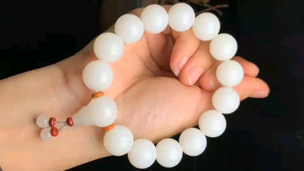 和田玉羊脂白玉手链手串 老坑料 料子正气 白度 一级密度好 油性十足