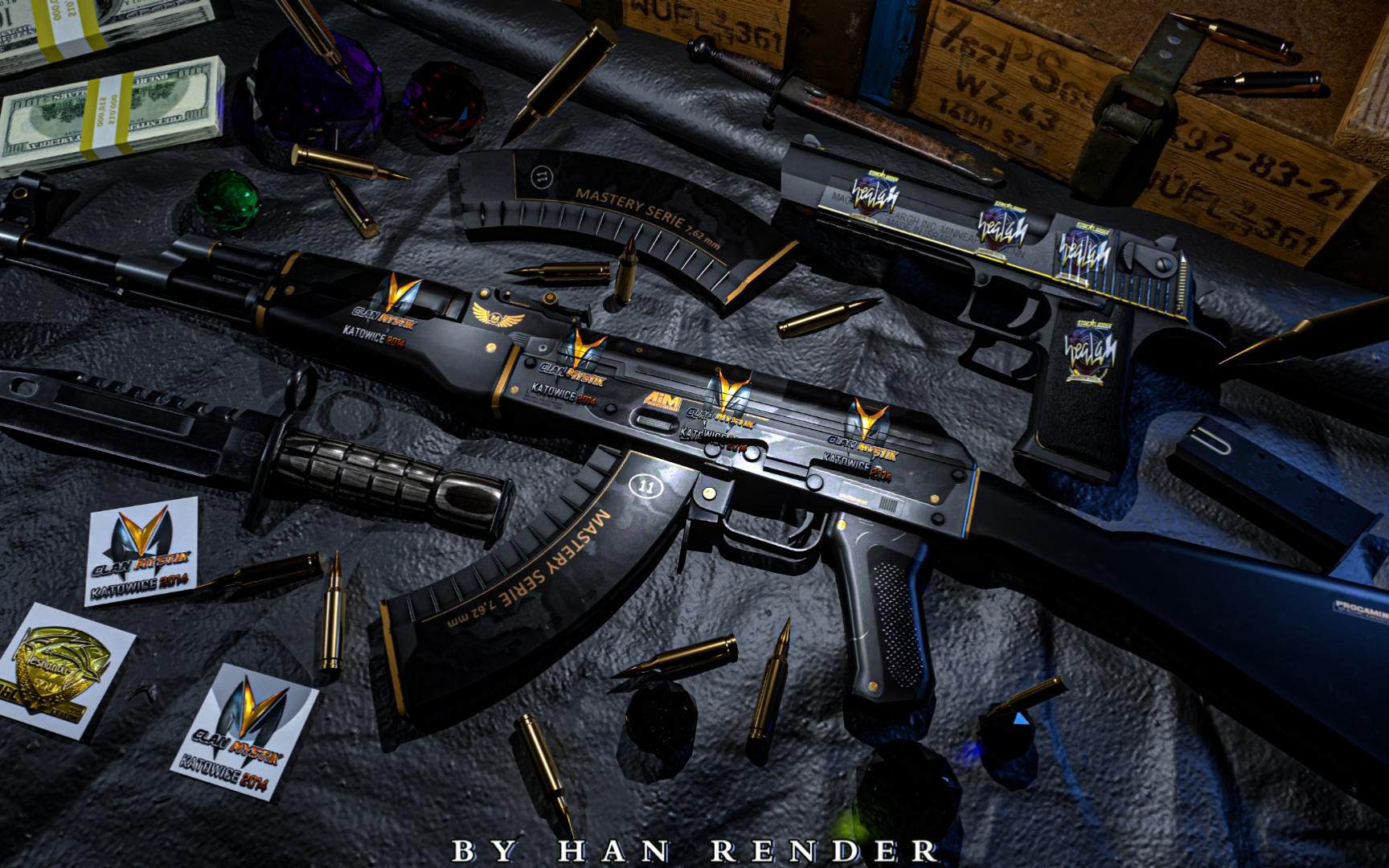 csgo饰品渲染图制作!精英之作