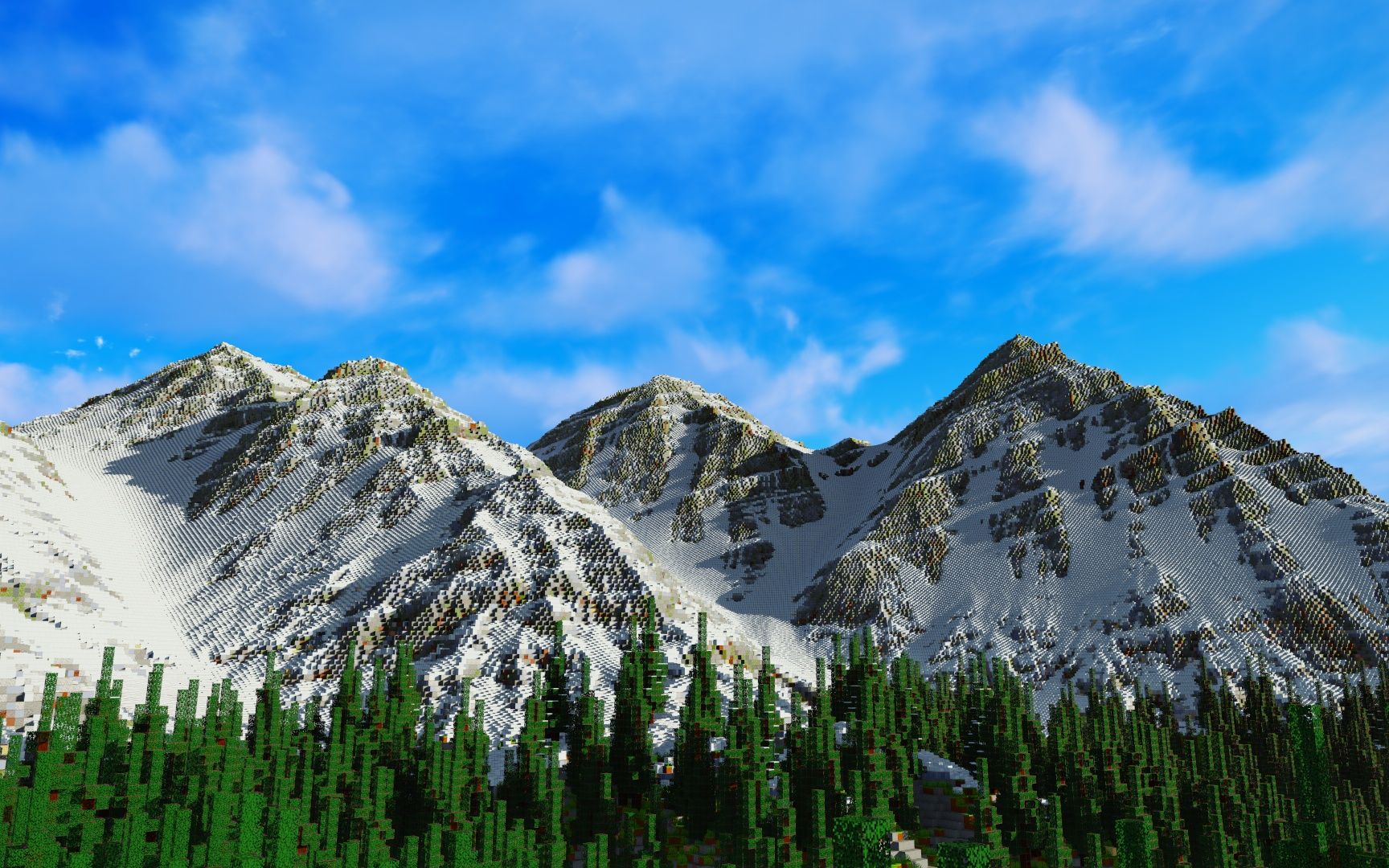 当萌新用mc还原雪山会是什么样的呢? 基础篇-雪山3