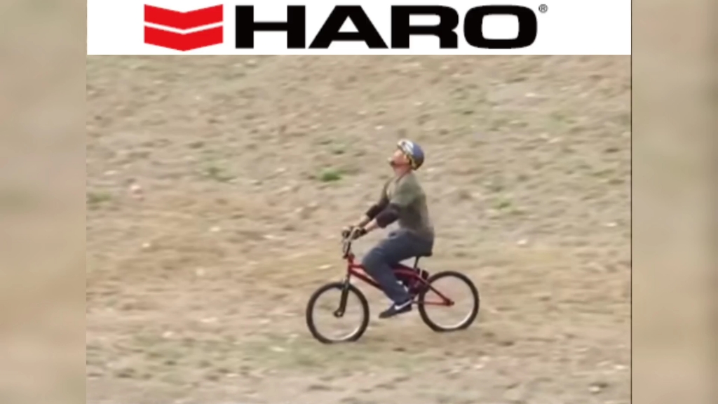 [图]#haro车手ryannyquist 功夫不负有心人，终于完美落地 打道回府 #haro车手 #harobmx自由式