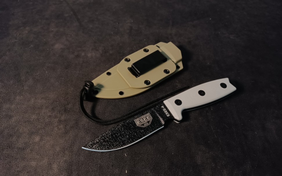 国内复刻esee-4pod rowen丛林生存刀 采用1095高碳钢制造 刀刃表面