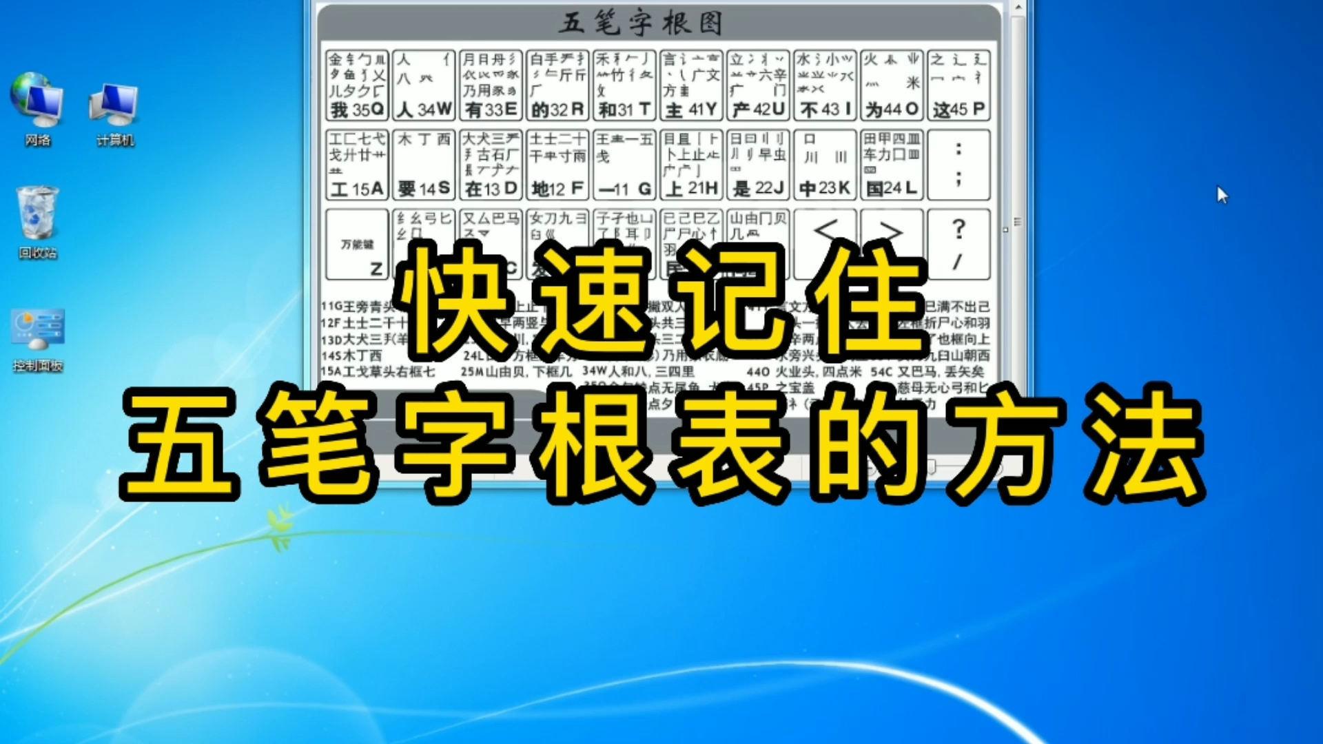 初学电脑如何学会打字,快速记忆五笔字根表的方法,值得一看哔哩哔哩bilibili