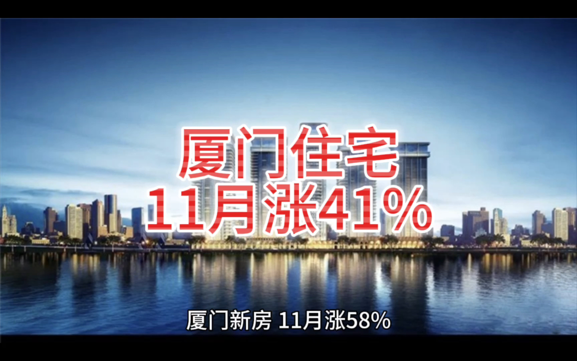 厦门11月成交价量再次大涨41%哔哩哔哩bilibili