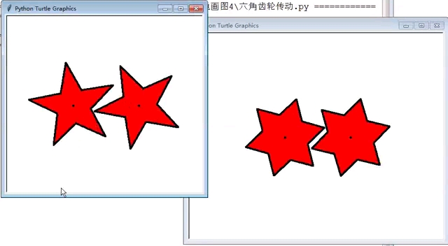 用python画六角星图片