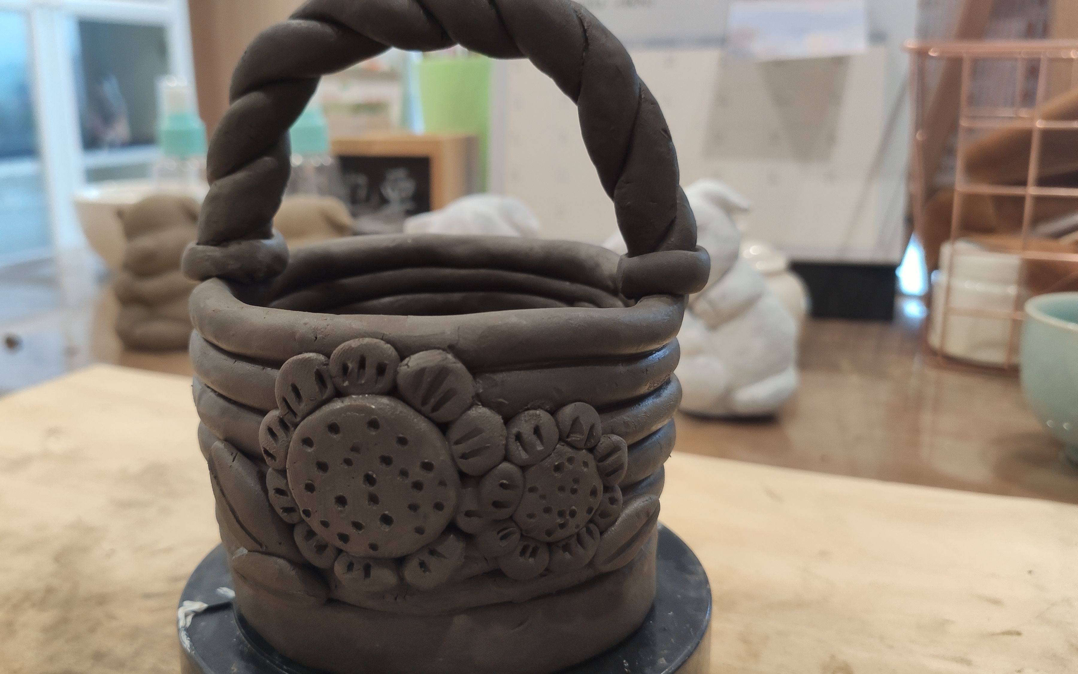 用泥编花篮会怎么样?手残救星!