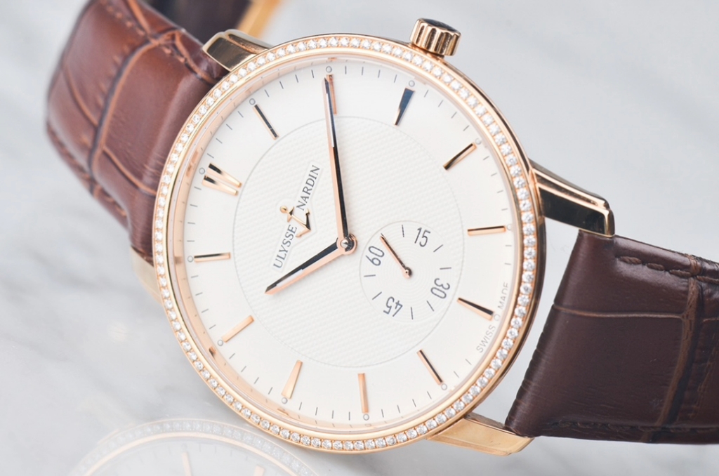 【售价33800rmb 玫瑰金原镶钻】品牌:雅典 ulysse nardin系列: 鎏金