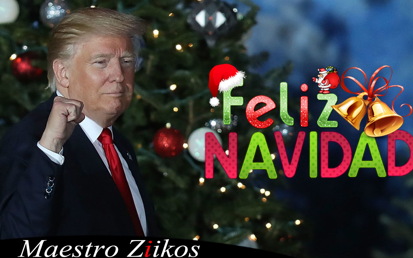 [图]【川普圣诞颂】你的圣诞小建国上线！高能翻唱西语圣诞神曲《Feliz Navidad》【演奏鬼才Ziikos】