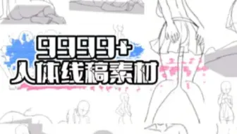 【人体线稿合集】每天一练！练了就停不下来的人体线稿素材合集！整理不易，给个三连啦！~