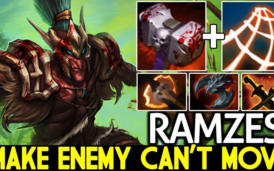 【dota2】ramzes&巨馍蘸酱 狂战撒旦碎颅锤 [这谁走的动啊] by dota2