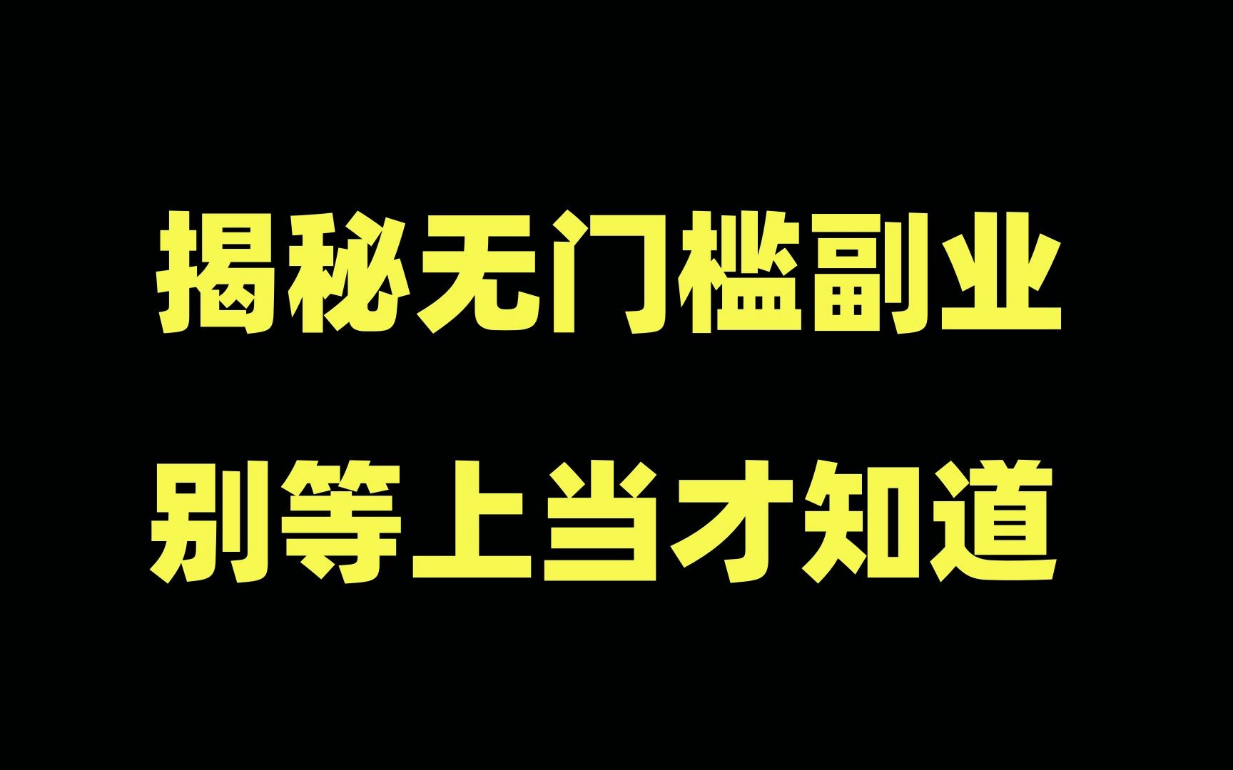 普通上班族做什么副业,月入上万的副业是真的吗?真相大揭秘!哔哩哔哩bilibili