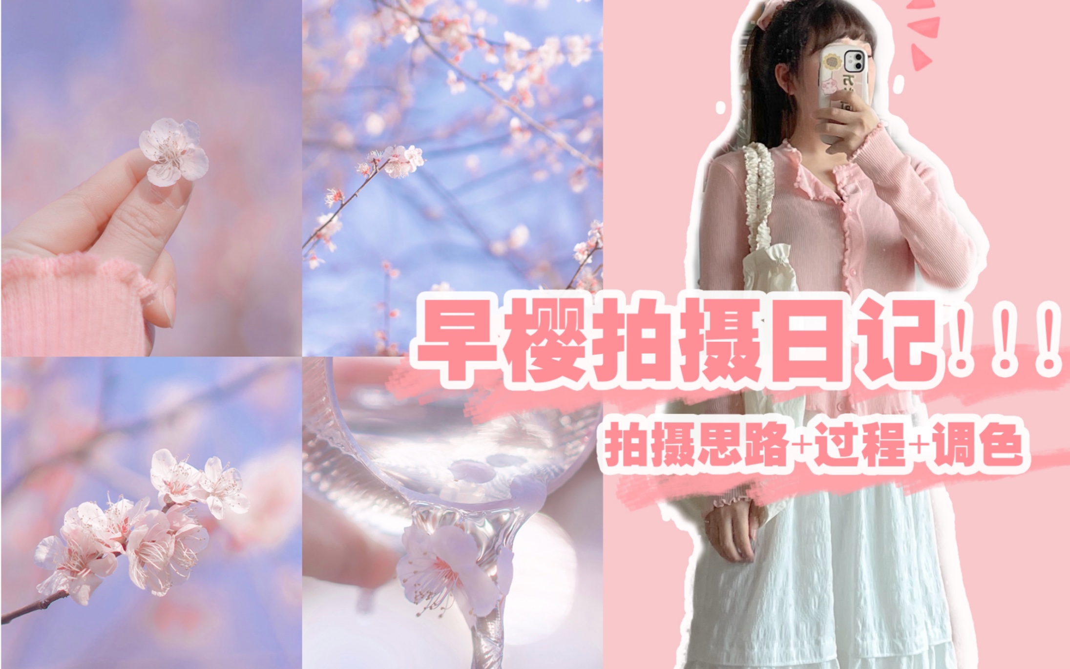 早樱也能拍这么美❓樱花拍摄技巧➕后期调色哔哩哔哩bilibili