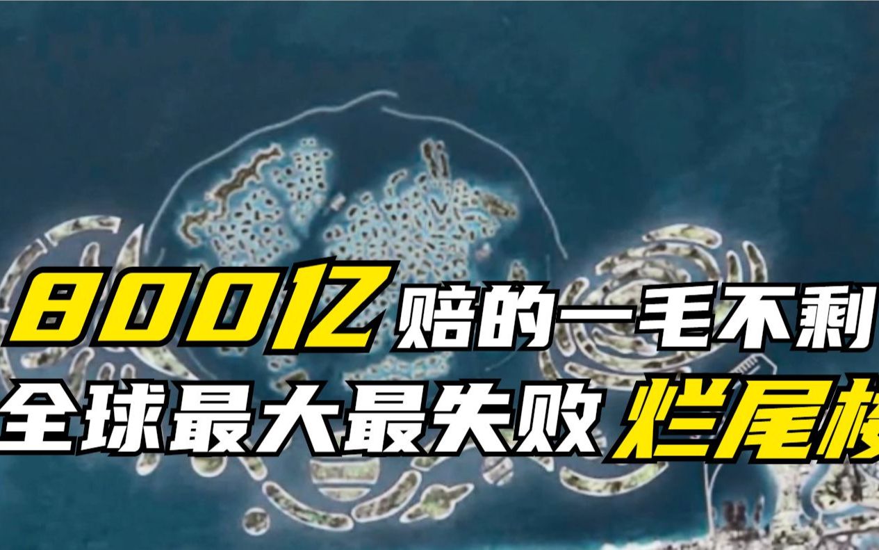 世界岛,一个全球最大最失败的人工岛工程,815亿赔的一毛不剩哔哩哔哩bilibili