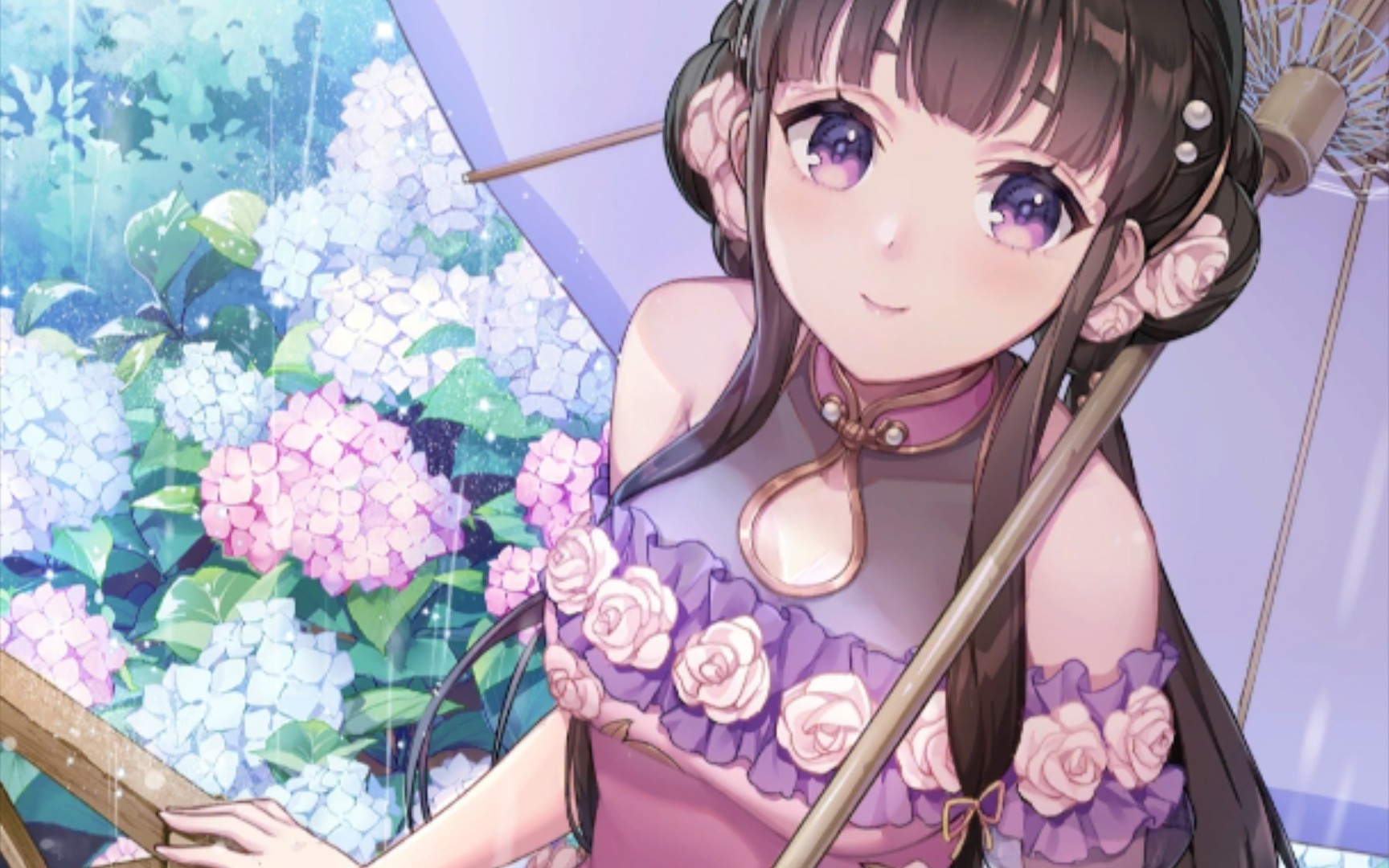 活动作品双生视界旗袍在雨中和千姬漫步