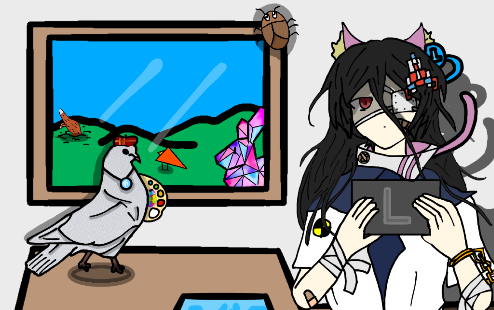 [潮汐与大家再面] 学warma画动物63 cos神座