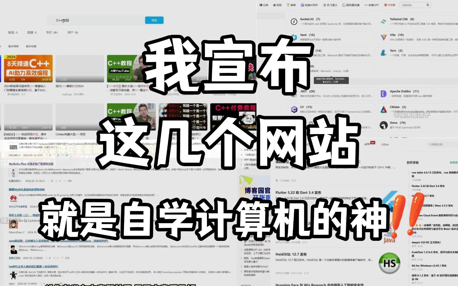 【计算机学习】强推这几大计算机自学网站,轻松告别知识付费!学计算机不迷路!!哔哩哔哩bilibili