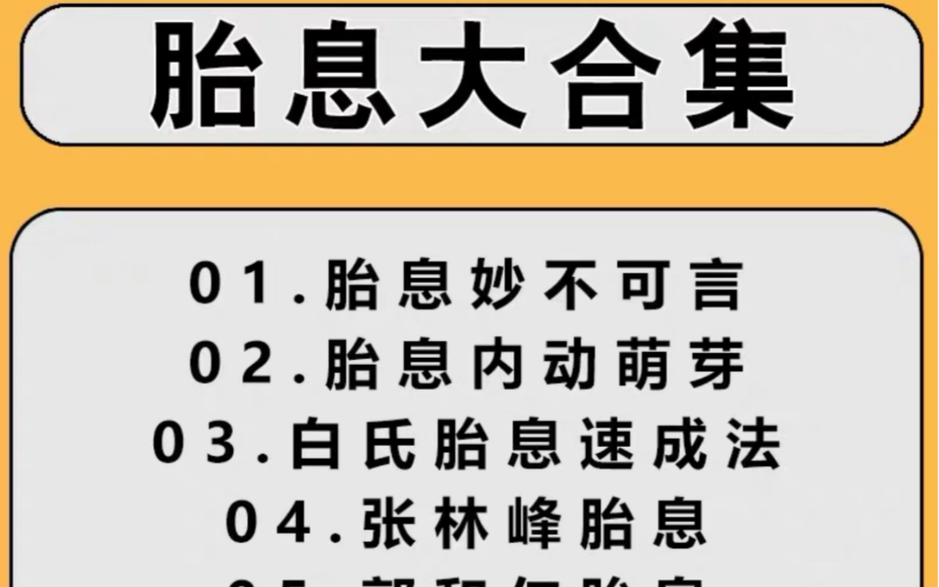 胎息大合集01.胎息妙不可言02.胎息内动萌芽03.白氏胎息速成法04.张林峰胎息05.郭和仁胎息06.洞玄天罡胎息哔哩哔哩bilibili