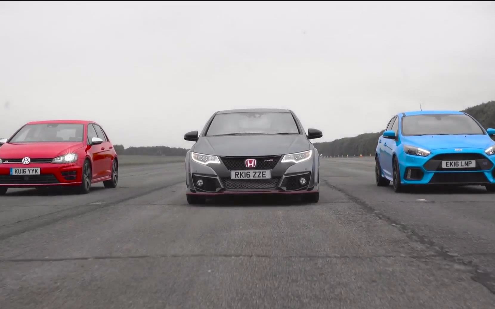 【海外试驾】性能小钢炮 全新思域type r/高尔夫r/福克斯rs 对比试驾