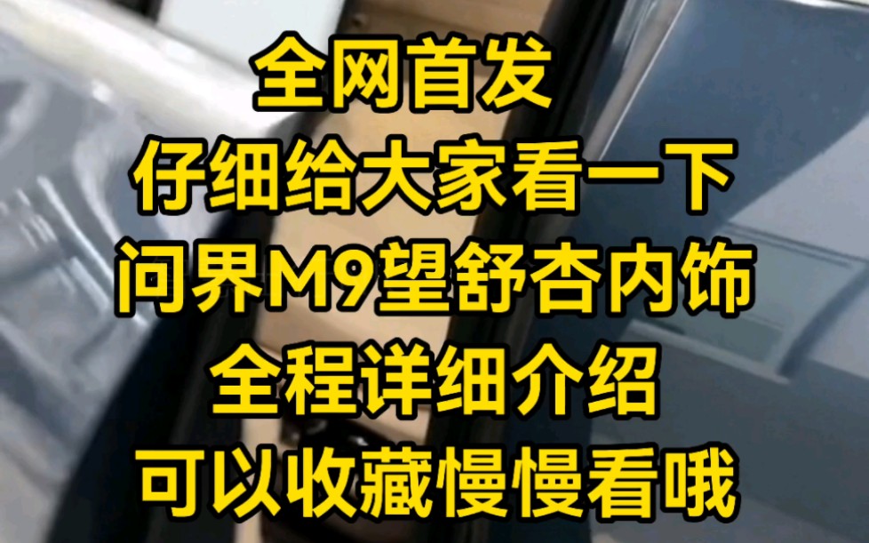 全网首发,仔细给大家看一下问界M9望舒杏内饰,全程高能,可以收藏慢慢看哦!哔哩哔哩bilibili