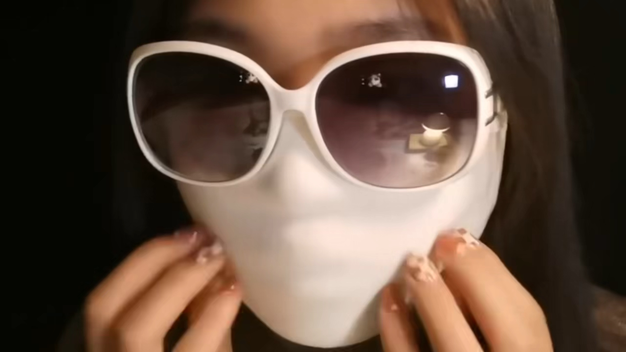 墨镜,莫代尔口罩展示