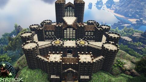 方舟建筑无mod 创世纪1城堡 哔哩哔哩