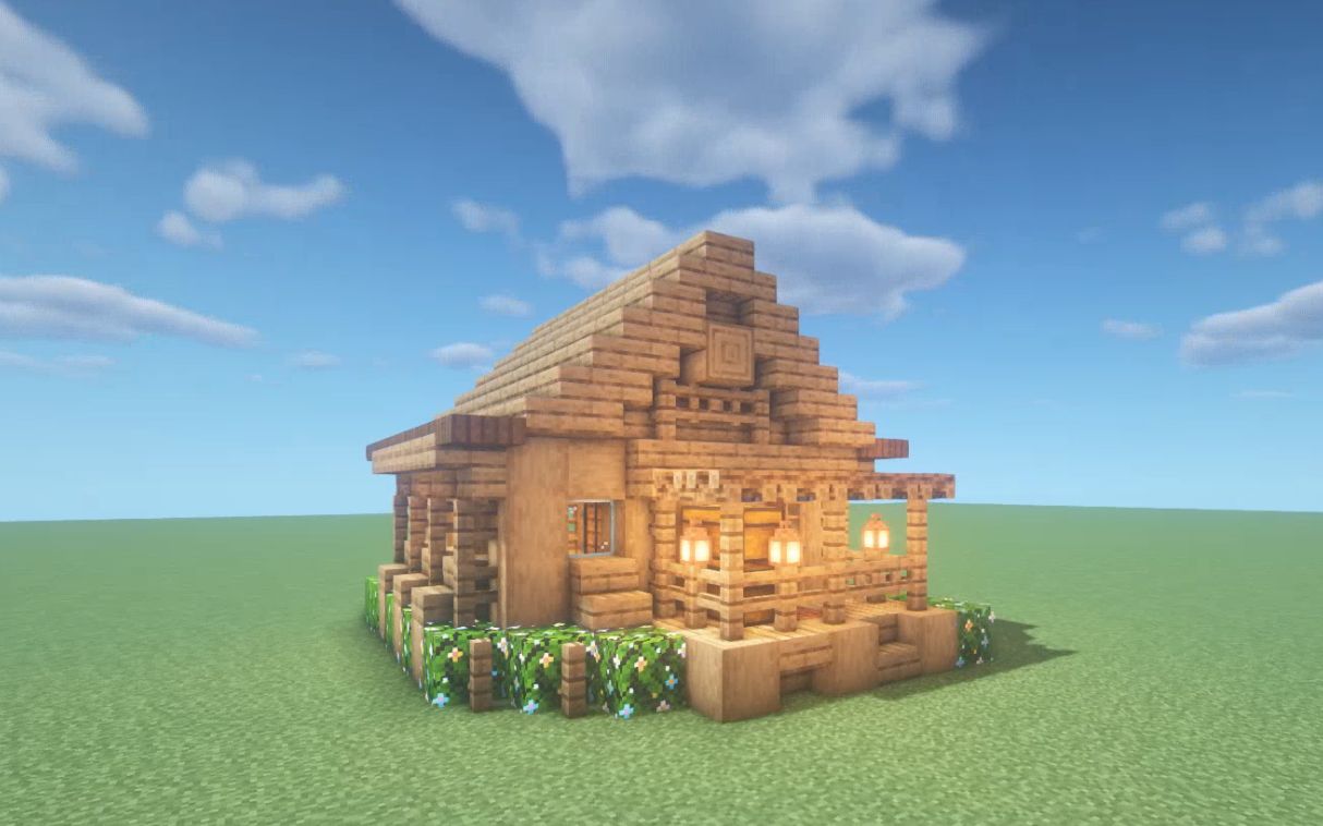 【minecraft】橡木小屋(适合前期生存(含建筑教程