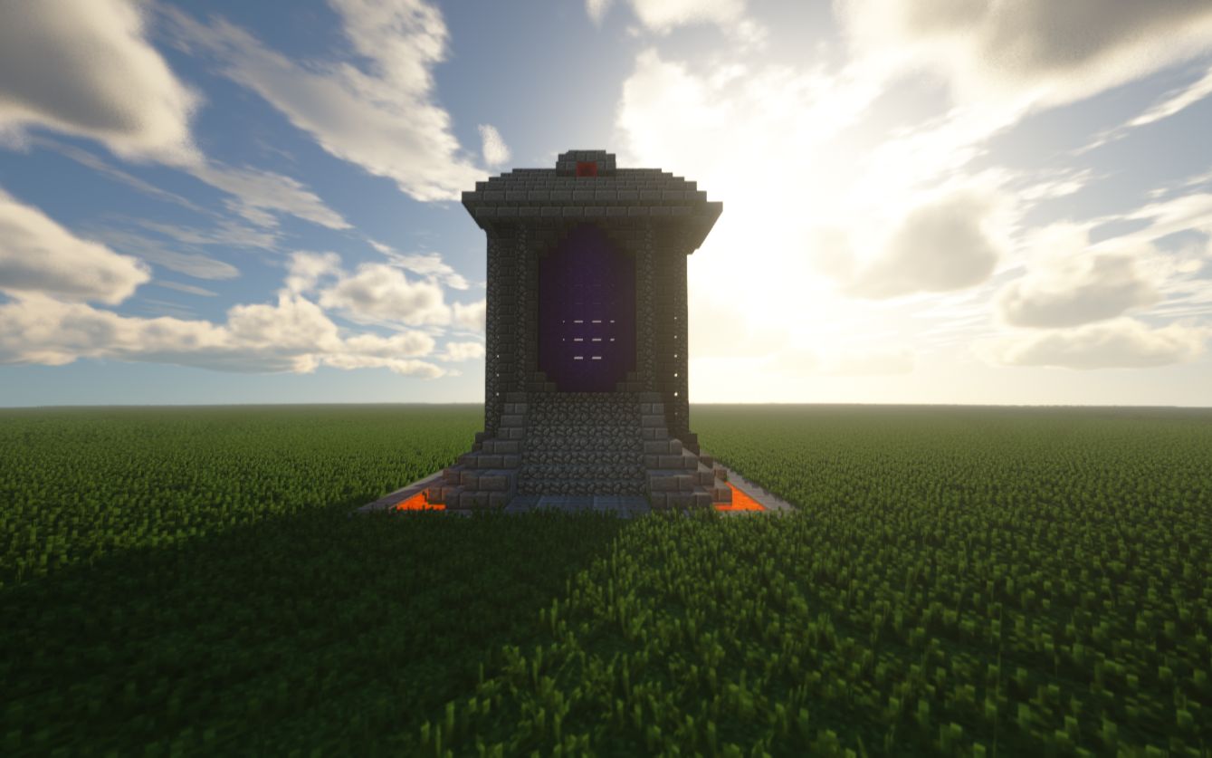 给地狱门加点线条和石头,让地狱门变的更好看!