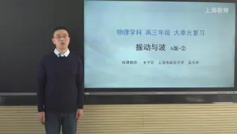 上海 空中课堂 高三物理大单元复习 振动与波 A版-②