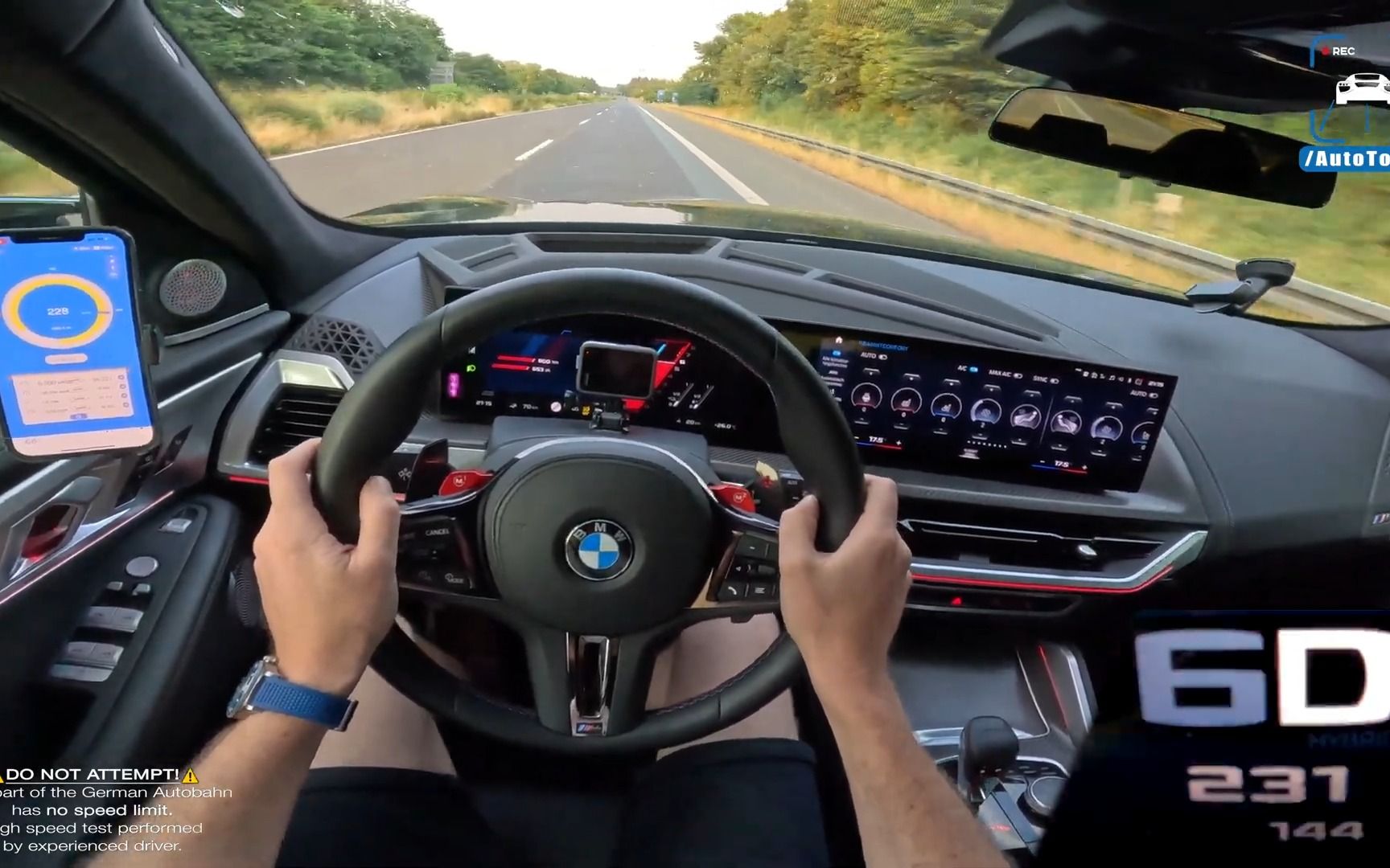 bmw xm 0-60 0-100 1 4 mile 100-200 top speed pov on autobahn!