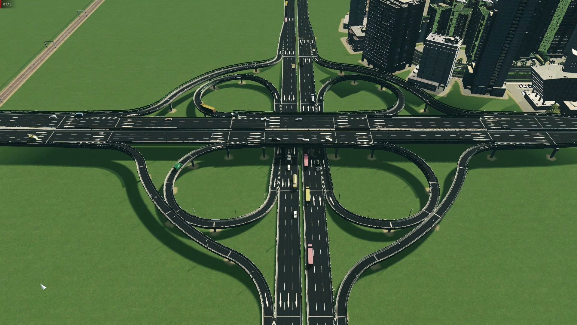 城市天际线立交桥模组图片