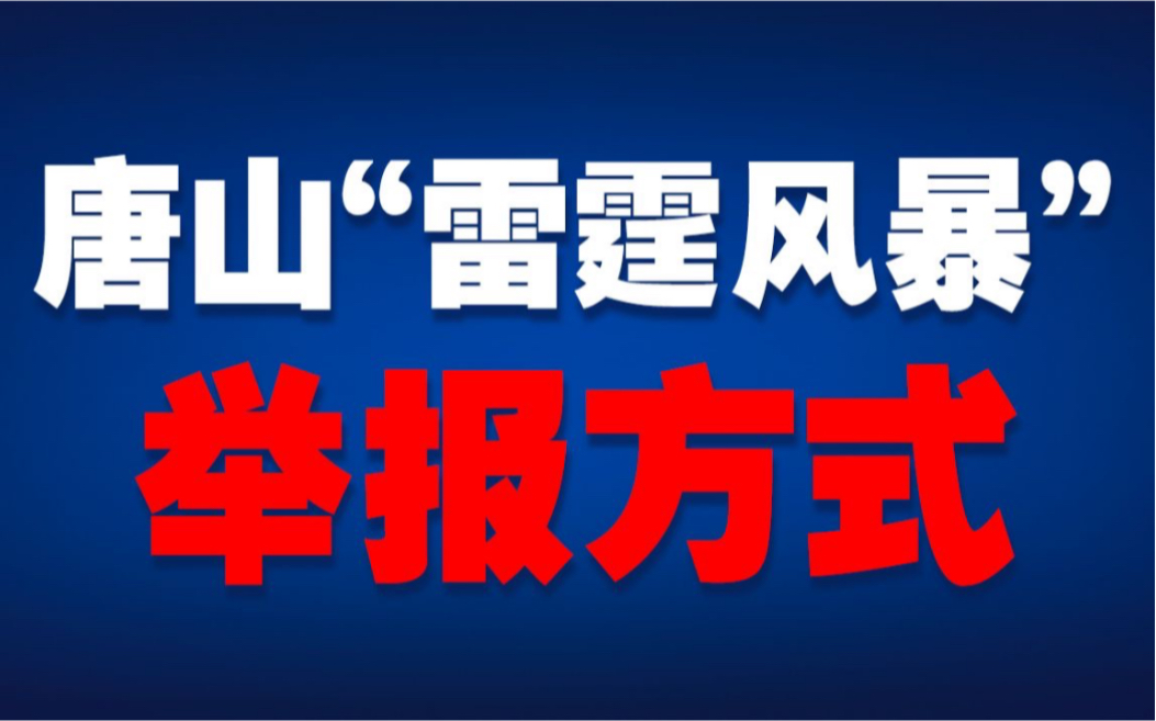 公告!唐山“雷霆风暴” 专项行动举报方式公布哔哩哔哩bilibili