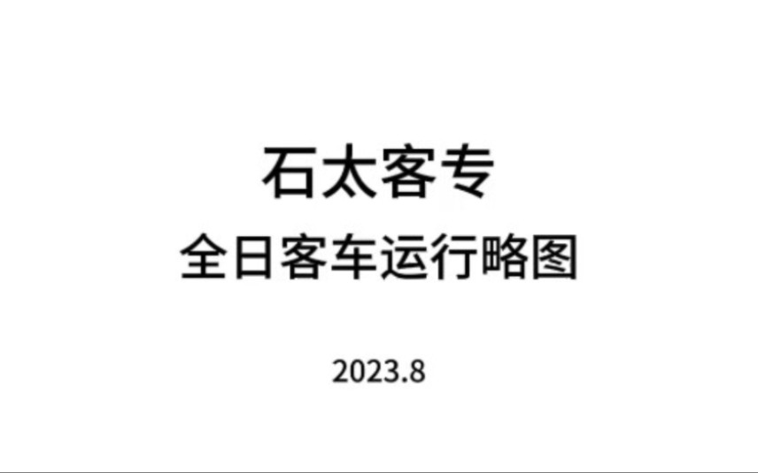 【运行图可视化】石太客专全日客车运行略图2023.8哔哩哔哩bilibili